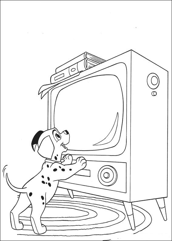 Plansa de colorat cu 101 Dalmatieni 50 46